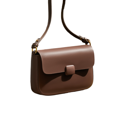 Slung tofu cowhide leather handbag BEEFUNBAG